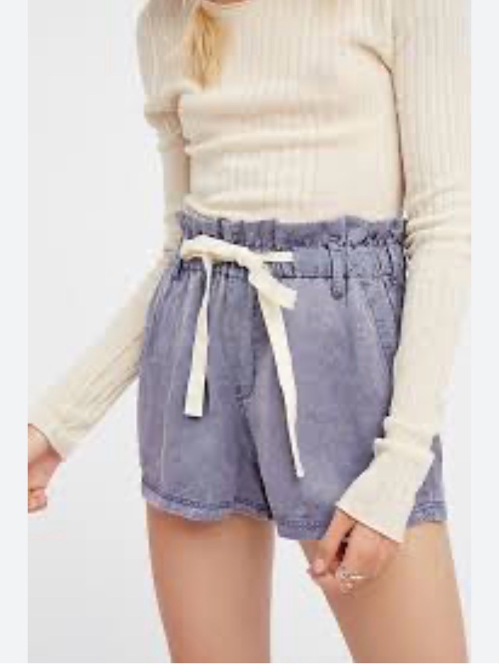 Free people high waisted wash shorts size large